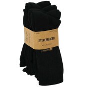 Wholesale - 6pk MENS ATHLETIC 1/2 CUSHION CREW SOCKS ASST COLOR SIZE 10-13 STEVE MADDEN, UPC: 194587700016